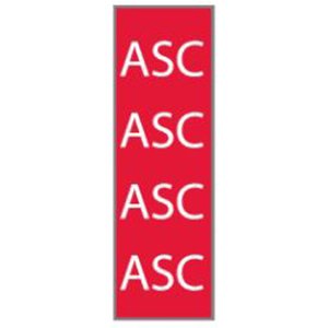 Steris Pre-Printed Label Multipurpose Label Red Tape ASC White 8-1/2 X 11 Inch - Each - T60104-EA