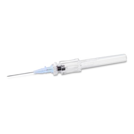 MedSource International Peripheral IV Catheter TrueSafe™ Comfort™ 22 Gauge 1 Inch Button Retracting Safety Needle - Box of 50 - MS-84322-BX