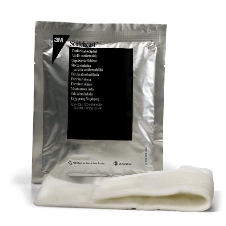 3M Padded Precut Splint 3M™ Scotchcast™ Quick Step Double Sided Felt 2 X 10 Inch Felt / Fiberglass White - Case of 10 - 75210-CS