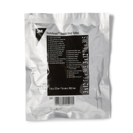 3M Padded Precut Splint 3M™ Scotchcast™ Quick Step Double Sided Felt 3 X 12 Inch Felt / Fiberglass White - Case of 10 - 75312-CS
