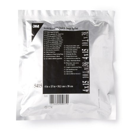 3M Padded Precut Splint 3M™ Scotchcast™ Quick Step Double Sided Felt 4 X 15 Inch Felt / Fiberglass White - Case of 10 - 75415-CS