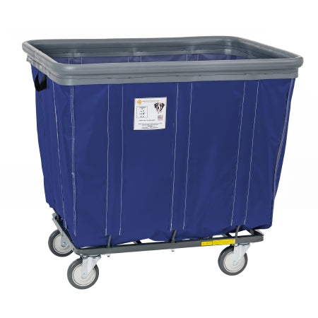 R & B Wire Products Basket Truck with Bumper 8 Bushel Capacity 4 Swivel Casters - Each - 408SOBC/NVY-EA