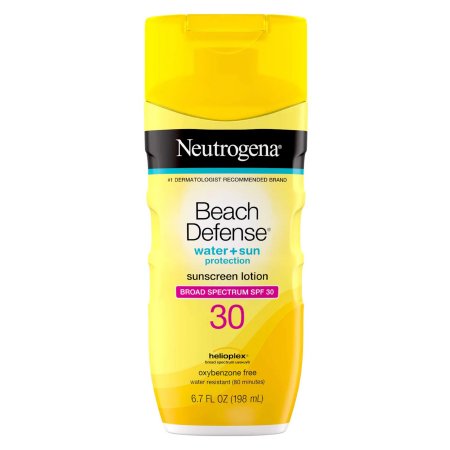 J & J Sales Sunscreen Neutrogena® Beach Defense®Water + Sun Protection SPF 30 Lotion 6.7 oz. Bottle - Each - 08680087271-EA