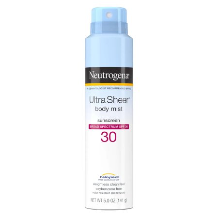 J & J Sales Sunscreen Neutrogena®Ultra Sheer® Body Mist SPF 30 Liquid 5 oz. Can - Each - 69968002105-EA