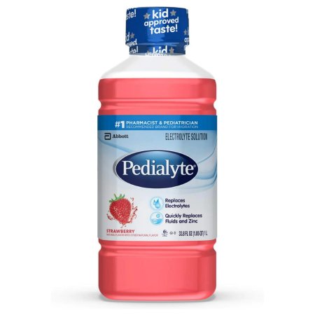 Abbott Oral Electrolyte Solution Pedialyte® Classic Strawberry Flavor 33.8 oz. Electrolyte - Each - 70074053984-EA