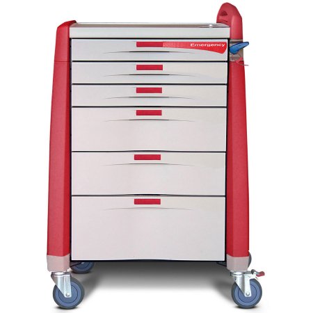 Capsa Solutions Procedure Cart Avalo Series Steel Frame - Each - AM-EM-STD-RED-EA