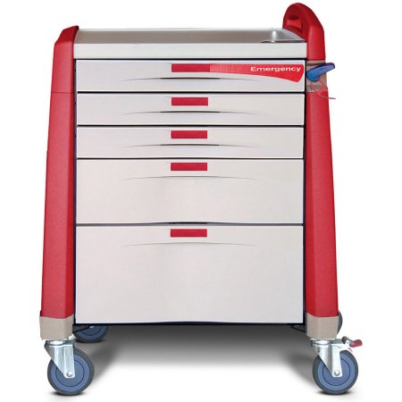 Capsa Solutions Procedure Cart Avalo Series Steel Frame - Each - AM-EM-CMP-RED-EA