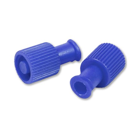 McKesson Dual Function Syringe Cap McKesson Blue, Dual Capacity, Sterile - Box of 100 - MSB1500-BX
