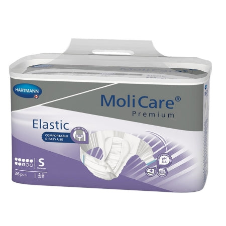 Hartmann Unisex Adult Incontinence Brief MoliCare® Premium Elastic 8D Small Disposable Heavy Absorbency - Bag of 26 - 165471-BG