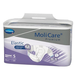 Hartmann Unisex Adult Incontinence Brief MoliCare® Premium Elastic 8D Small Disposable Heavy Absorbency - Case of 78 - 165471-CS