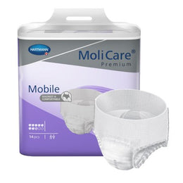 Hartmann Unisex Adult Absorbent Underwear MoliCare® Premium Mobile 8D Pull On with Tear Away Seams Medium Disposable Heavy Absorbency - Case of 42 - 915872-CS