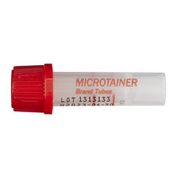 BD BD Microtainer® Capillary Blood Collection Tube Serum Tube Plain 15.3 X 46 mm 250 ÂµL to 500 ÂµL Red BD Microgard™ Closure Plastic Tube - Case of 200 - 365963-CS