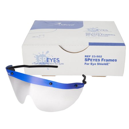 DeRoyal Protective Glasses Kit SPEyes™ Eye ShieldZ™ Wraparound Anti-fog / Anti-static Coating Clear Tint Film Lens Over Ear One Size Fits Most - Case of 1 - 23-500-CS