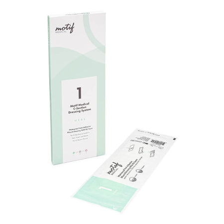 Motif Medical Foam Dressing Motif Medical C-Section 4 X 11-1/2 Inch With Border Film Backing Adhesive Rectangle Sterile - Each - DAB00001-01-EA