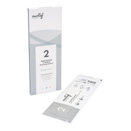 Motif Medical C-Section Dressing System Motif Step 2 Protect Gel 1.2 X 6.7 Inch / Film 1.2 X 8 Inch Rectangle Sterile - Each - DAB00002-01-EA