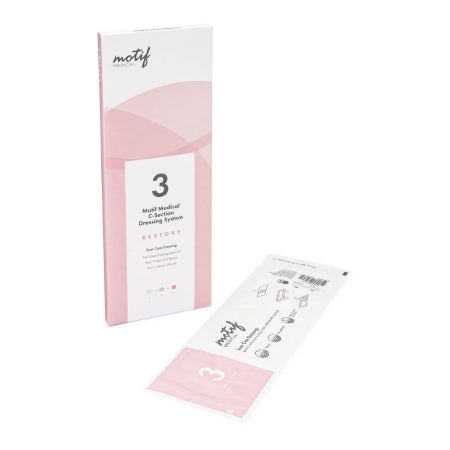 Motif Medical C-Section Dressing System Motif Step 3 Restore Gel 1.2 X 6.7 Inch / Film 1.2 X 8 Inch Rectangle Sterile - Each - DAB00003-01-EA