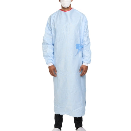 Invenio Healthcare Film-Reinforced Surgical Gown with Towel RoyalGuard™ X-Large / X-Long Blue Sterile AAMI Level 4 Disposable - Case of 24 - I91-6132-S1-CS