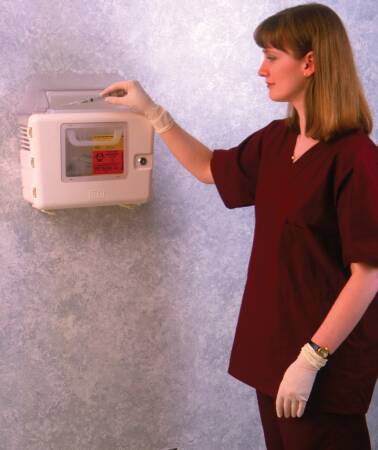 BD Sharps Container Cabinet / Wall Enclosure Plastic Wall Mount Locking - Case of 1 - 305420-CS