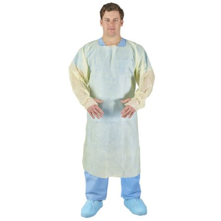 O&M Halyard Inc Protective Procedure Gown Halyard One Size Fits Most Yellow NonSterile Not Rated Disposable - Case of 100 - 32502-CS