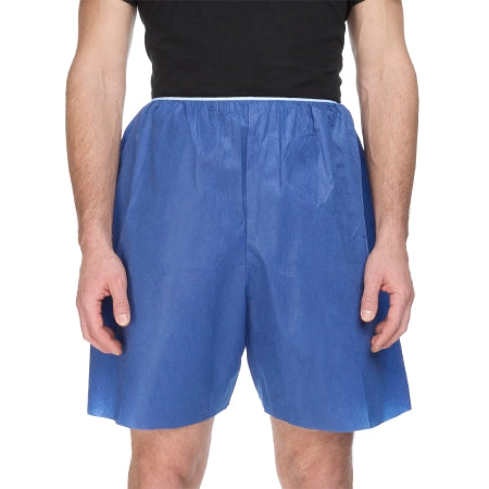 McKesson Exam Shorts McKesson Large Blue SMS Adult Disposable - Bag of 25 - 16-1102-BG