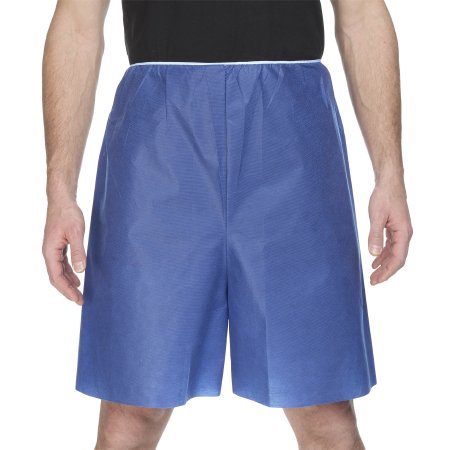 McKesson Exam Shorts McKesson X-Large Blue SMS Adult Disposable - Case of 100 - 16-1103-CS
