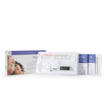 Quidel Respiratory Test Kit QuickVue® At-Home OTC COVID-19 Test Nasal Swab Sample 2 Tests - Box of 1 - 20402-BX