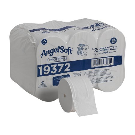 Georgia Pacific Toilet Tissue Angel Soft Professional Series® White 2-Ply Standard Size Coreless Roll 1125 Sheets 3-4/5 X 4 Inch - Case of 18 - 19372-CS