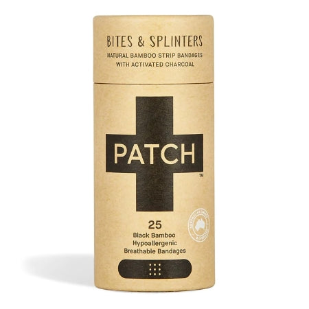 Nutricare USA LLC Adhesive Strip Patch™ 3/4 X 3 Inch Bamboo s/b Bamboo / Charcoal Rectangle Tan Sterile - CT/25 - 35134700006-CT