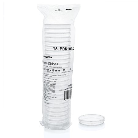 McKesson Petri Dish McKesson Polystyrene - SL/25 - 16-PDK1004-SL