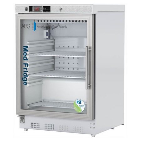 Horizon Scientific Inc Undercounter Refrigerator ABS® Pharmaceutical 4.6 cu.ft. 1 Swing Glass Door Left Hinged Cycle Defrost - Each - PH-ABT-NSF-UCBI-0404G-LH-EA