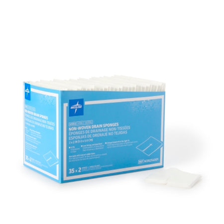 Medline Split Sponge 2 X 2 Inch Sterile 6-Ply - Pack of 1 - NON256001-PK