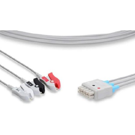 GE Healthcare Pinch / Grabber Connector GE Healthcare 3 Foot For use with ECG 3 Lead Wire - Each - 2106390-001-EA