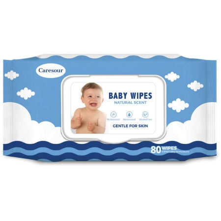 Abena North America Baby Wipe CareSour Soft Pack Scented 80 Count - Case of 1280 - 1000020480-CS