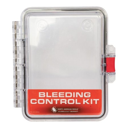North American Rescue Bleeding Control Wall Case Clear, Polycarbonate, 4 X 8-1/2 X 9-1/4 Inch - Each - ZZ-1000-EA