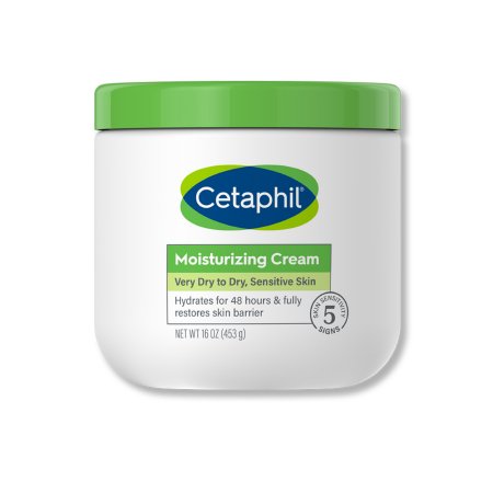 Galderma Laboratories Hand and Body Moisturizer Cetaphil® 16 oz. Jar Unscented Cream - Each - 30299391756-EA