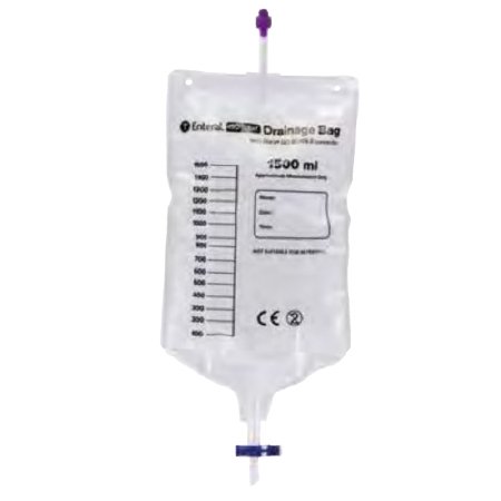MED Alliance Group Inc Gastroentestinal Drainage Bag Enteral 1500 mL Sterile Enfit Connector Barrier - Box of 50 - DBP-1500-BX