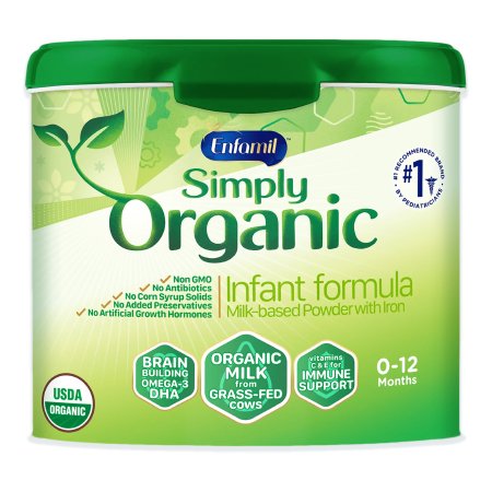Mead Johnson Infant Formula Enfamil Simply™ Organic 19.5 oz. Canister Powder Milk-Based - Case of 4 - 413101-CS