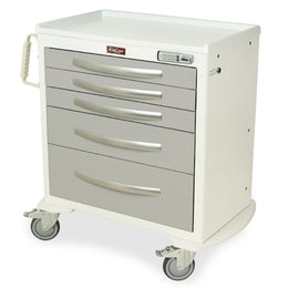 Harloff Acute Care Carts A-Series Aluminum Cream / White (2) 3 Inch Drawers, (1) 6 Inch Drawer, and (1) 12 Inch Drawer - Each - MPA3024E05-EA