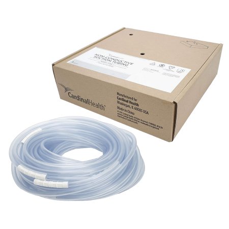 Cardinal Suction Connector Tubing Medi-Vac® 100 Foot Length 0.24 Inch I.D. NonSterile Maxi-Grip Connector Clear Smooth OT Surface NonConductive Plastic - Case of 100 - N7100A-CS