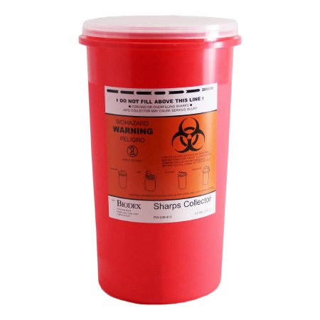 Pinestar Technology Replacement Radioactive Sharps Container Pinestar® Red Base Vertical Entry 0.8 Gallon - Pack of 30 - 039413-PK