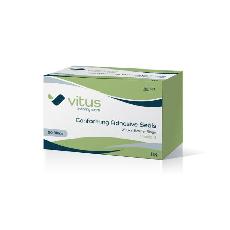 HR Pharmaceuticals Skin Barrier Ring Vitus Moldable, Standard Wear Adhesive without Tape Without Flange Universal System 2 Inch - Case of 400 - 521-CS