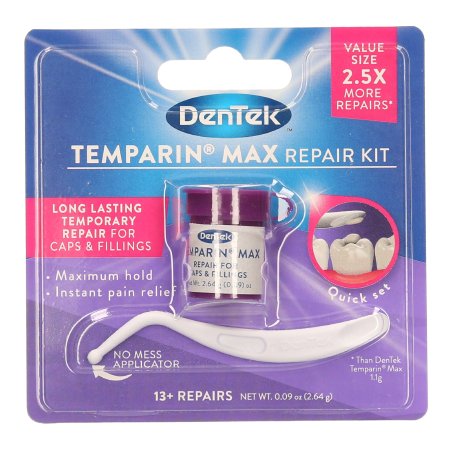 Med Tech Products Temporary Cap and Filling Repair DenTek Temparin® Max For Fillings, Crowns, Inlays - Each - 04770100123-EA