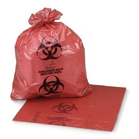 Medegen Medical Products LLC Biohazard Bag 12 to 16 gal. Red Bag LLDPE 25 X 35 Inch - Case of 200 - 2635-CS
