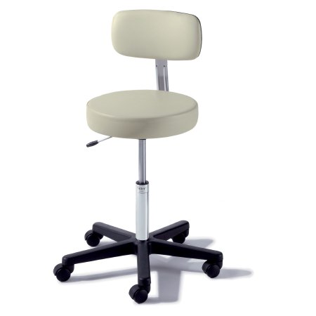 Midmark Exam Stool Value Series Backrest Airlift 5 Casters Black - Each - 273-001-999-EA