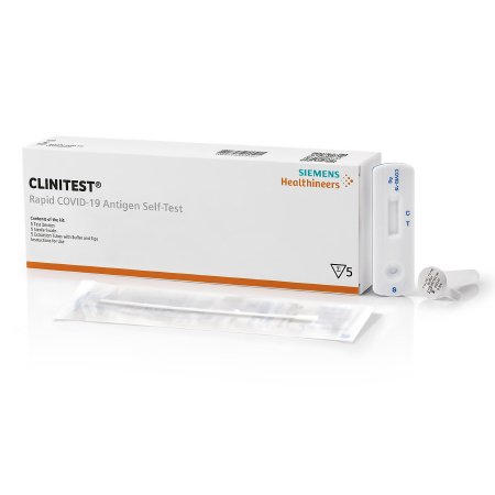 Siemens Respiratory Test Kit Clinitest® Antigen Detection At-Home OTC COVID-19 Test Nasal Swab Sample 5 Tests per Kit - KT/5 - 11556711-KT