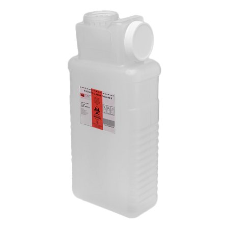Post Medical Sharps Container Post™ Translucent Base 4.22 L X 8 W X 17.56 H Inch Vertical Entry 2.5 Gallon - Case of 16 - 1101-LPBW-16-CS