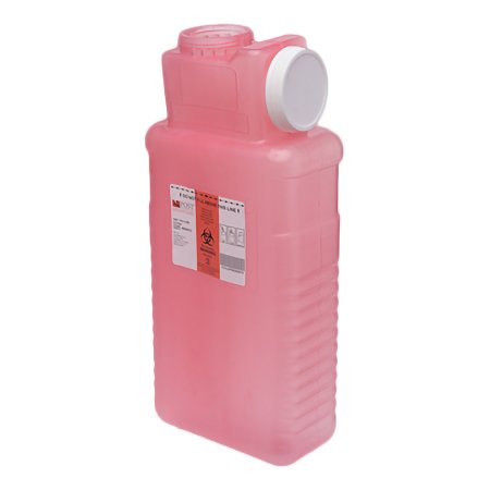 Post Medical Sharps Container Post™ Translucent Red Base 4.22 L X 8 W X 17.56 H Inch Vertical Entry 2.5 Gallon - Case of 16 - 1101-LPR-16-CS