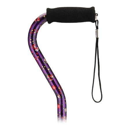 Nova Ortho-Med Offset Cane Nova Aluminum 30 to 39 Inch Height Purple Bliss Print - Case of 2 - 1070PB-CS