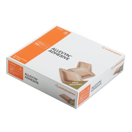 Smith & Nephew Foam Dressing Allevyn Adhesive 5 X 5 Inch With Border Film Backing Adhesive Square Sterile - Case of 120 - 66000044-CS