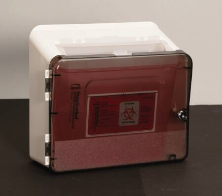 Bemis Healthcare Sharps Container Cabinet / Wall Enclosure ABS Plastic Wall Mount - Each - 1051-EA